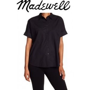 MADEWELL courier button down black shirt